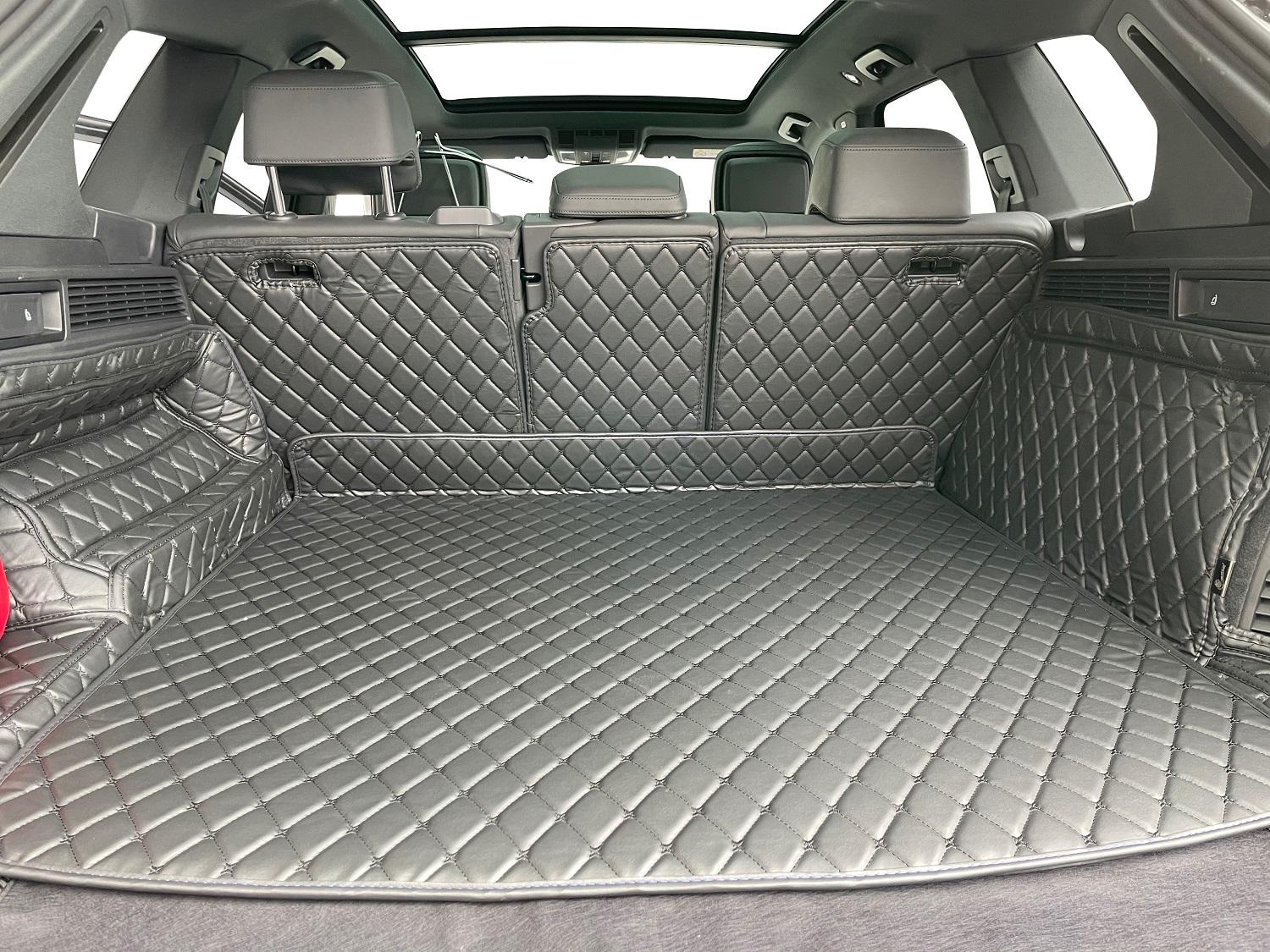 CARSTYLER®  Kofferraummatte Geeignet Für Kia Sportage QL Leder Schwarz Faden Schwarz
