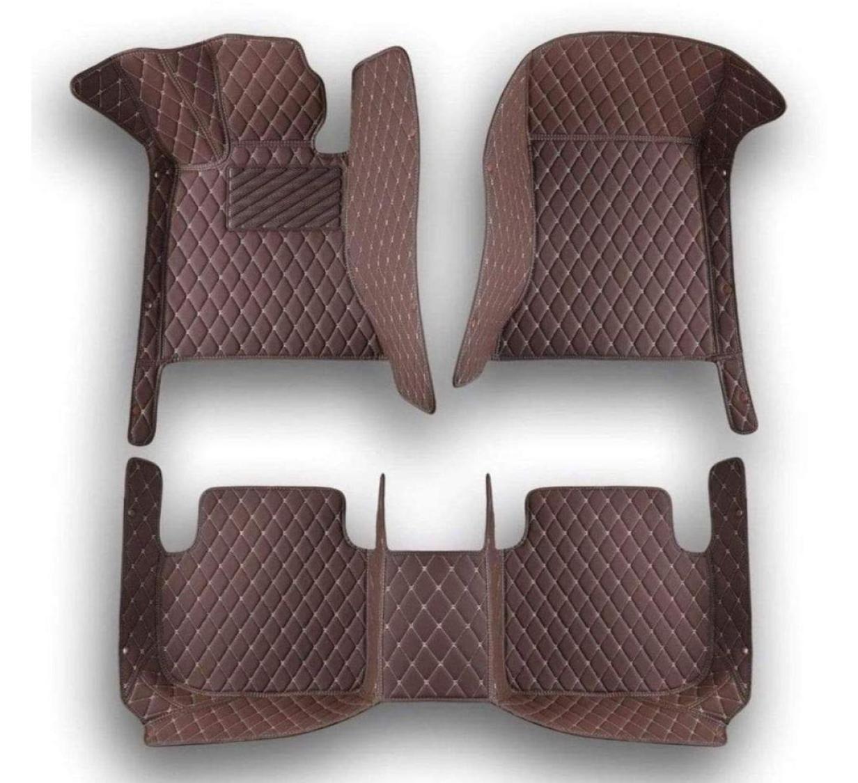 CARSTYLER®  Fußmatten Geeignet Für Mercedes Benz G Klasse AMG W463 Leder Braun Faden Beige