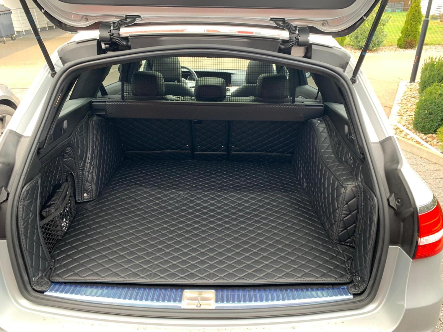 CARSTYLER®  Kofferraummatte Geeignet Für Ford Kuga 2 Leder Schwarz Faden Schwarz
