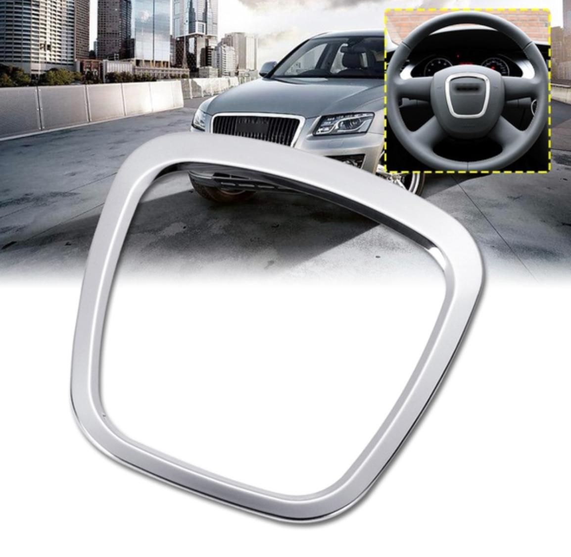 Couvercle de volant Cadre aveugle en aluminium chromé adapté à Audi A5 A5 A7 A8 Q2 Q3 Q5 Q7 TT R8 Silver