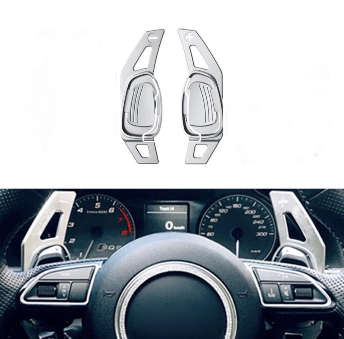 Schaltwippen Verlängerung  Shift Paddels Geeignet Für Audi S3 RS3 S4 RS4 S5 RS5 S6 RS6 TT R8 in Silber