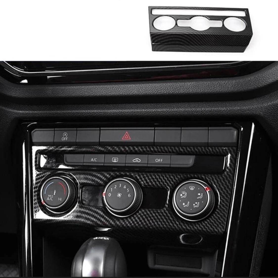 Klima Regler Heizung Rahmen Blende Abdeckung Carbon Optik Geeignet Für VW T-Roc TDI TSI